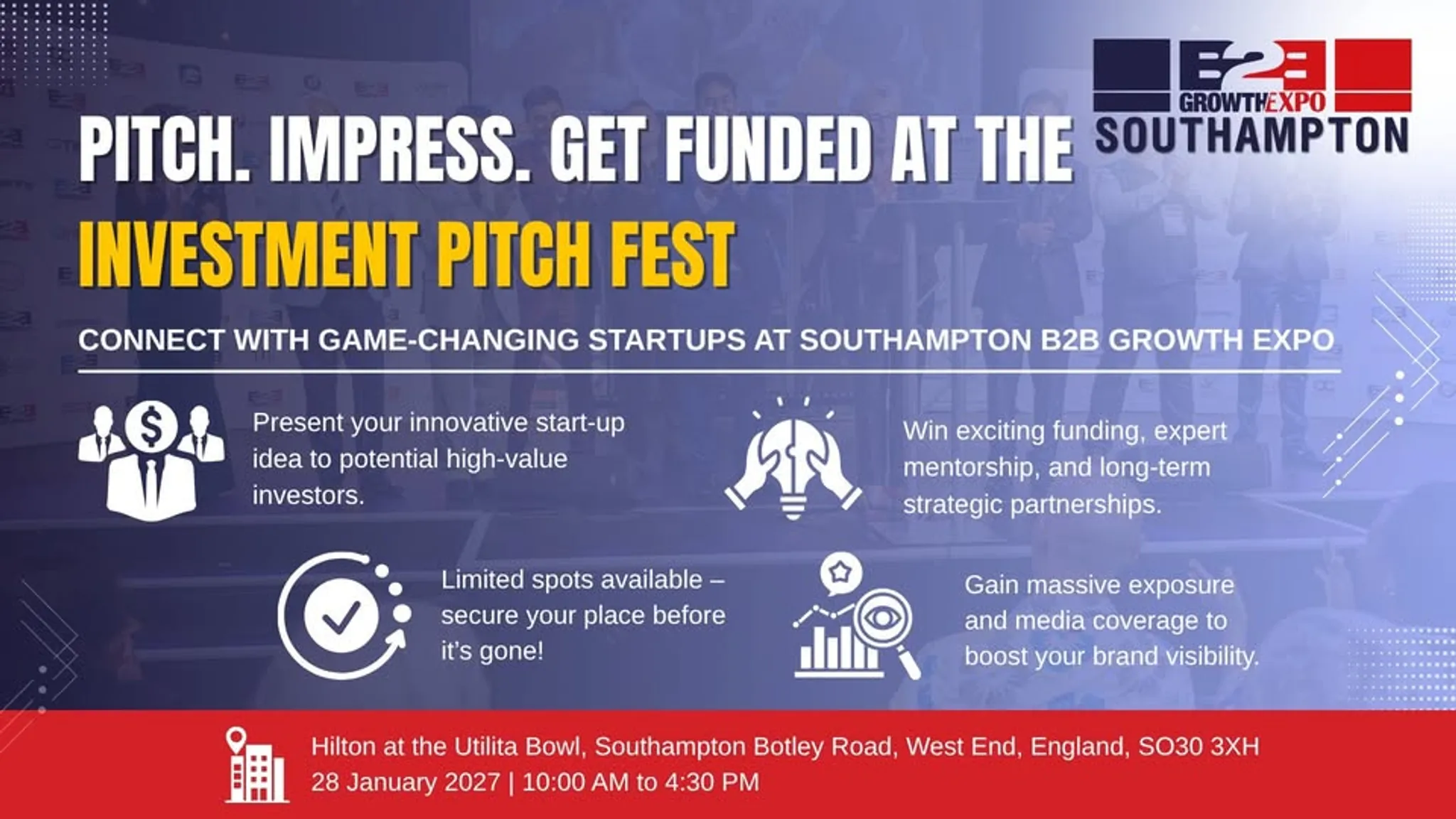 Southampton Investment Pitch Fest 2027 | Join Us At B2B Growth Expo